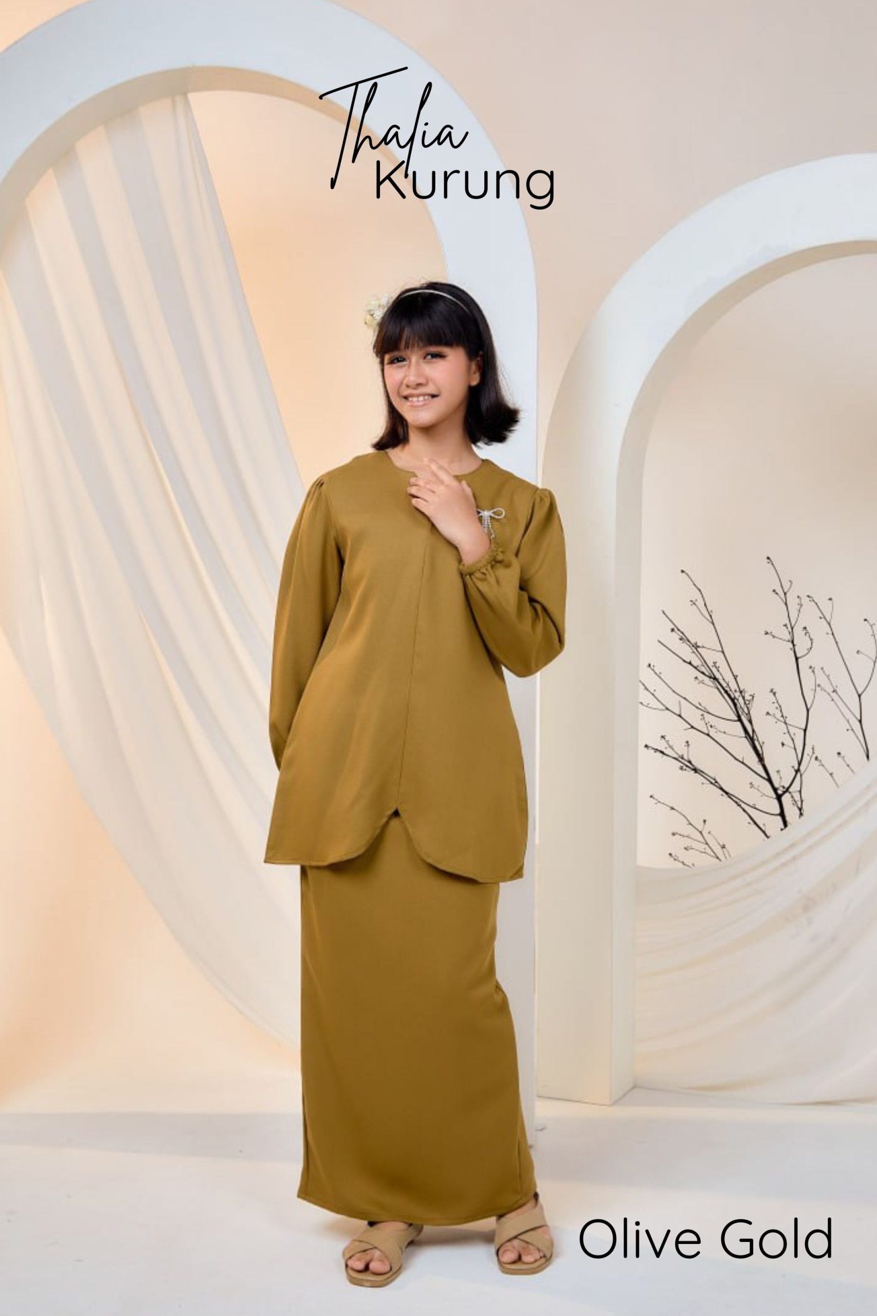 Thalia Kurung Nude Brown