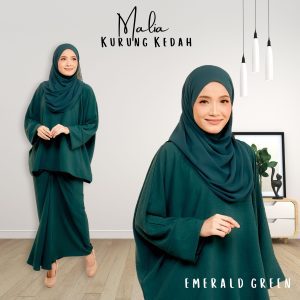 Malia Kurung Emerald Green