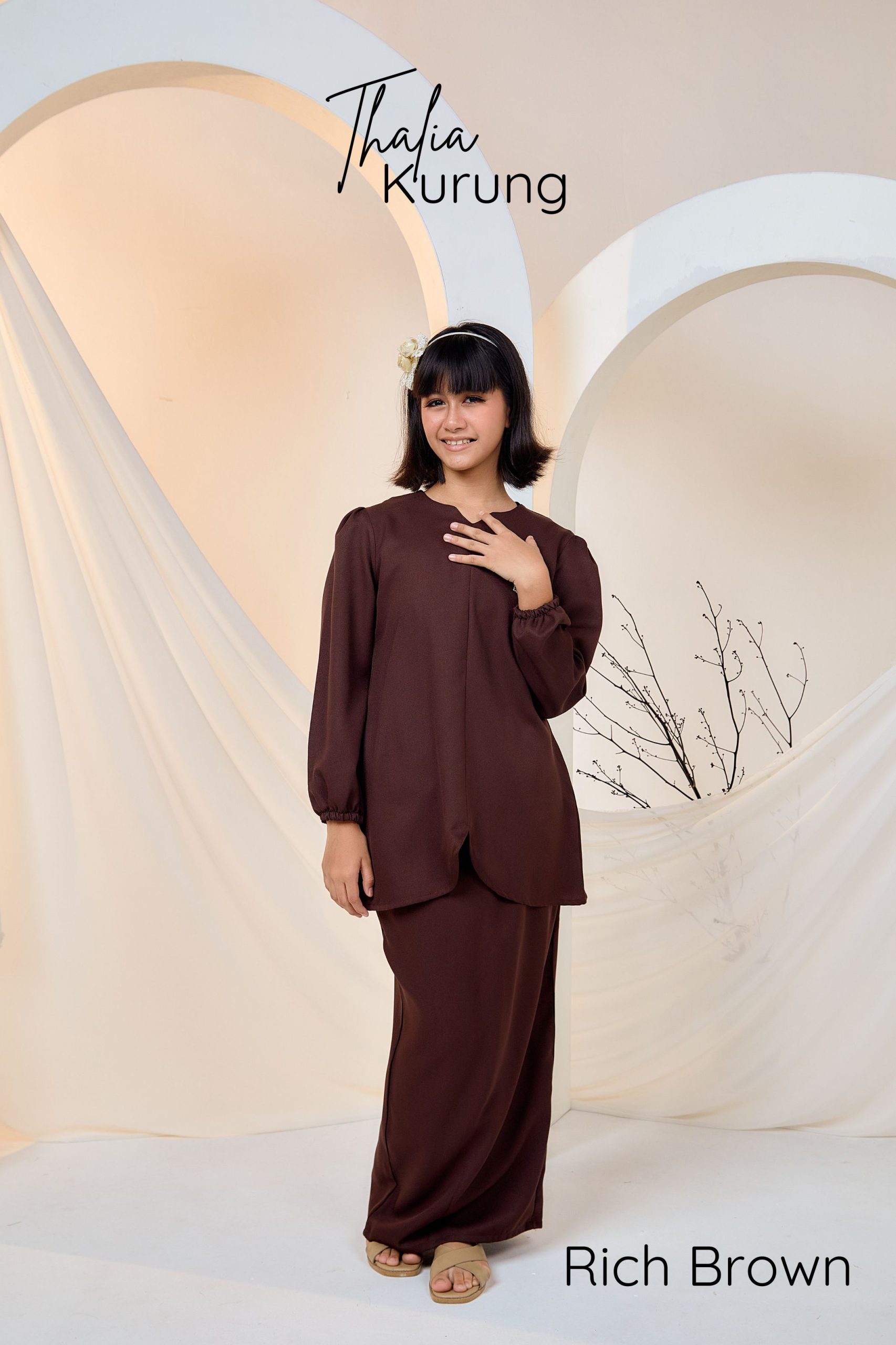 Thalia Kurung Nude Brown