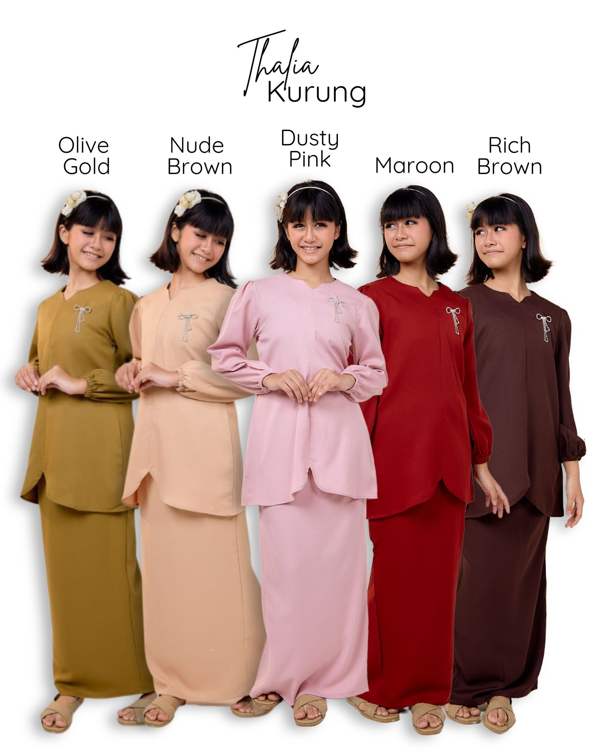 Thalia Kurung Nude Brown