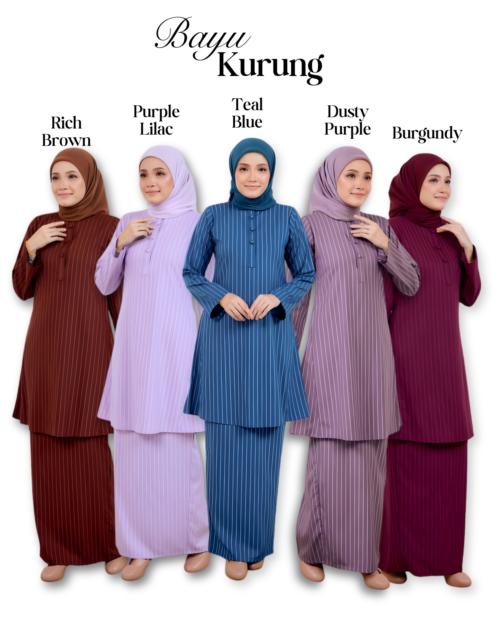 Bayu Kurung Teal Blue