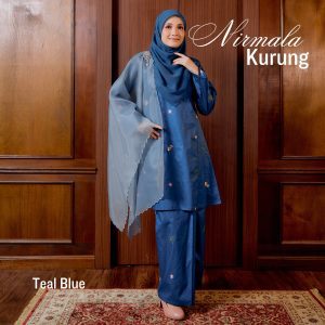 Nirmala Kurung Teal Blue